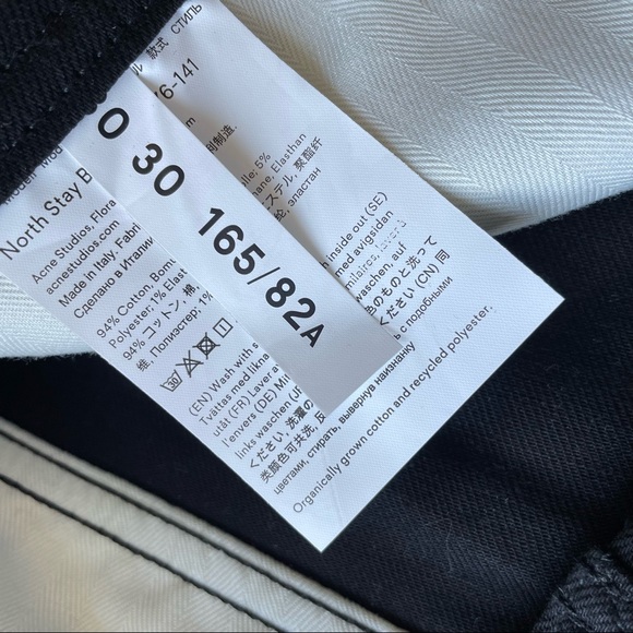 [NEW] Acne Studios SLIM FIT MENs JEANS PANTS // NORTH STAY BLACK (Size 30) - Picture 10 of 11